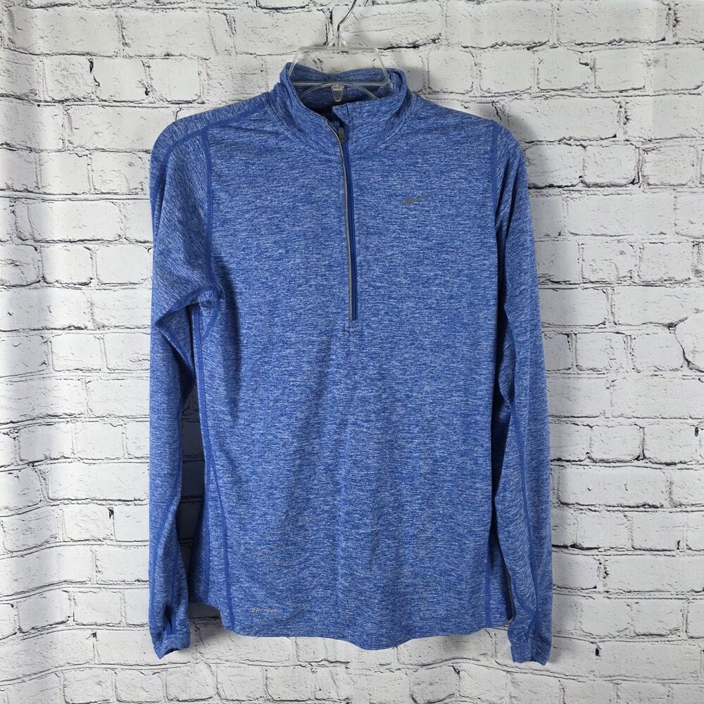 Nike Running Dri-FIT Element 1/2 Zip Pullover Top Blue Heather 685910-443 Size M